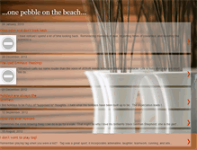 Tablet Screenshot of onepebbleonthebeach.blogspot.com