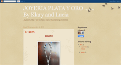 Desktop Screenshot of joyeriaplatayoro.blogspot.com