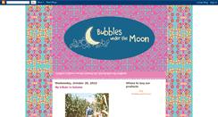 Desktop Screenshot of bubblesunderthemoon.blogspot.com