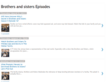 Tablet Screenshot of brothersandsistersepisodes.blogspot.com