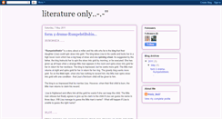 Desktop Screenshot of literatureonly.blogspot.com