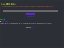 Tablet Screenshot of incrediblebirds.blogspot.com