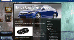 Desktop Screenshot of hondaenginespecs.blogspot.com