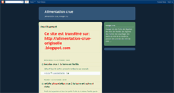Desktop Screenshot of alimentation-crue.blogspot.com
