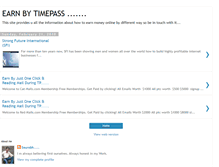 Tablet Screenshot of earnbytimepass.blogspot.com