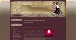 Desktop Screenshot of muslimsformarriage.blogspot.com