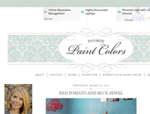 Tablet Screenshot of favoritepaintcolors.blogspot.com