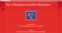 Desktop Screenshot of europeansocialistalternative.blogspot.com