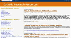 Desktop Screenshot of catholicresearchresources.blogspot.com