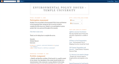 Desktop Screenshot of environmentalpolicyissues.blogspot.com