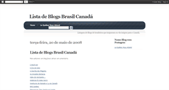 Desktop Screenshot of listadeblogsbrasilcanada.blogspot.com