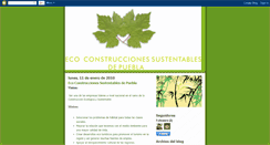 Desktop Screenshot of ecoconstruccionsustentabledepuebla.blogspot.com