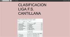 Desktop Screenshot of clasificacionligafscantillana.blogspot.com