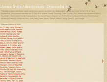 Tablet Screenshot of irwinwagersgenealogy.blogspot.com