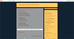 Desktop Screenshot of entrada-no-mundo-dos-afectos.blogspot.com