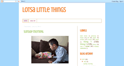 Desktop Screenshot of lotsalittlethings.blogspot.com