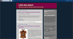 Desktop Screenshot of littlemissmatch.blogspot.com