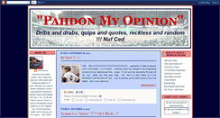 Desktop Screenshot of pardon-my-opinion.blogspot.com