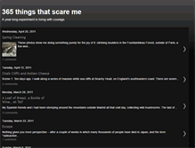 Tablet Screenshot of 365days365thingsthatscareme.blogspot.com