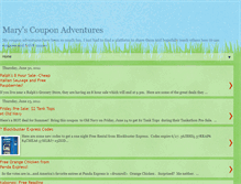 Tablet Screenshot of maryscouponadventures.blogspot.com