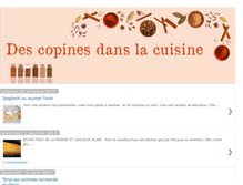Tablet Screenshot of descopinesdanslacuisine.blogspot.com