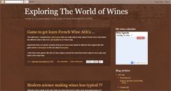 Desktop Screenshot of exploringtheworldofwines.blogspot.com