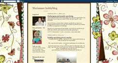 Desktop Screenshot of mariannes-hobbyblog.blogspot.com