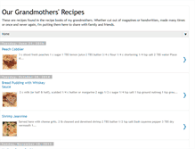 Tablet Screenshot of ourgrandmothersrecipes.blogspot.com