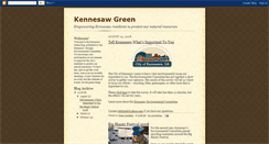Desktop Screenshot of kennesawgreen.blogspot.com