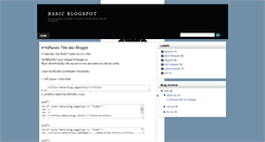 Desktop Screenshot of basicblogspot.blogspot.com