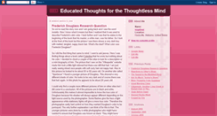 Desktop Screenshot of educatedthoughtsforthethoughtless.blogspot.com