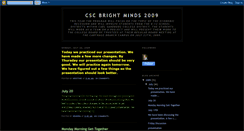 Desktop Screenshot of cscbrightminds2009.blogspot.com