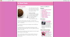 Desktop Screenshot of in-good-taste-blog.blogspot.com