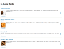 Tablet Screenshot of in-good-taste-blog.blogspot.com