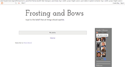 Desktop Screenshot of frostingandbows.blogspot.com