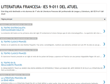 Tablet Screenshot of literaturafrancesa-ies9-011delatuel.blogspot.com