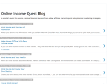 Tablet Screenshot of onlineincomequest.blogspot.com