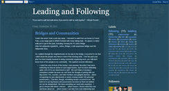 Desktop Screenshot of leadingandfollowing.blogspot.com
