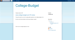 Desktop Screenshot of collegebudgettips.blogspot.com