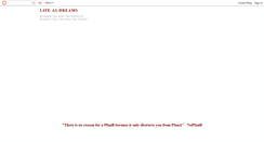 Desktop Screenshot of lifeasdreams.blogspot.com