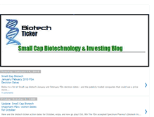 Tablet Screenshot of biotechticker.blogspot.com