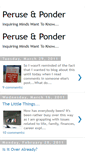 Mobile Screenshot of peruseandponder.blogspot.com