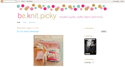 Desktop Screenshot of beknitpicky.blogspot.com