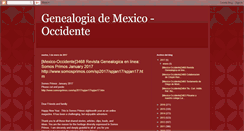 Desktop Screenshot of genealogiaorgmxoccidente.blogspot.com