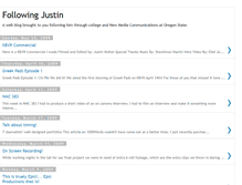 Tablet Screenshot of followingjustin.blogspot.com