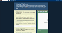 Desktop Screenshot of actionforwildhorses.blogspot.com