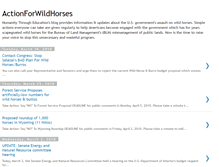Tablet Screenshot of actionforwildhorses.blogspot.com