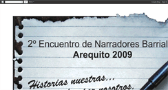 Desktop Screenshot of narradoresbarrialesarequito.blogspot.com