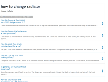 Tablet Screenshot of howtochangeradiator.blogspot.com