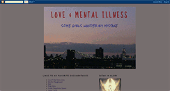 Desktop Screenshot of loveandmentalillness.blogspot.com